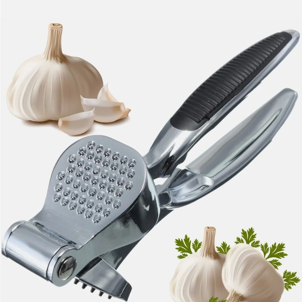 Garlic Press Crusher Squeezer Masher Ginger Mincer Chopper Manual Kitchen Tool